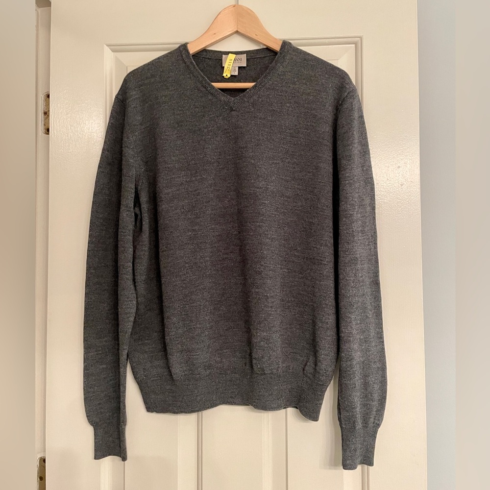 Armani Collezioni Gray Wool Sweater